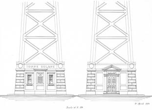 Disegno Torre solare di Arcetri (1923)